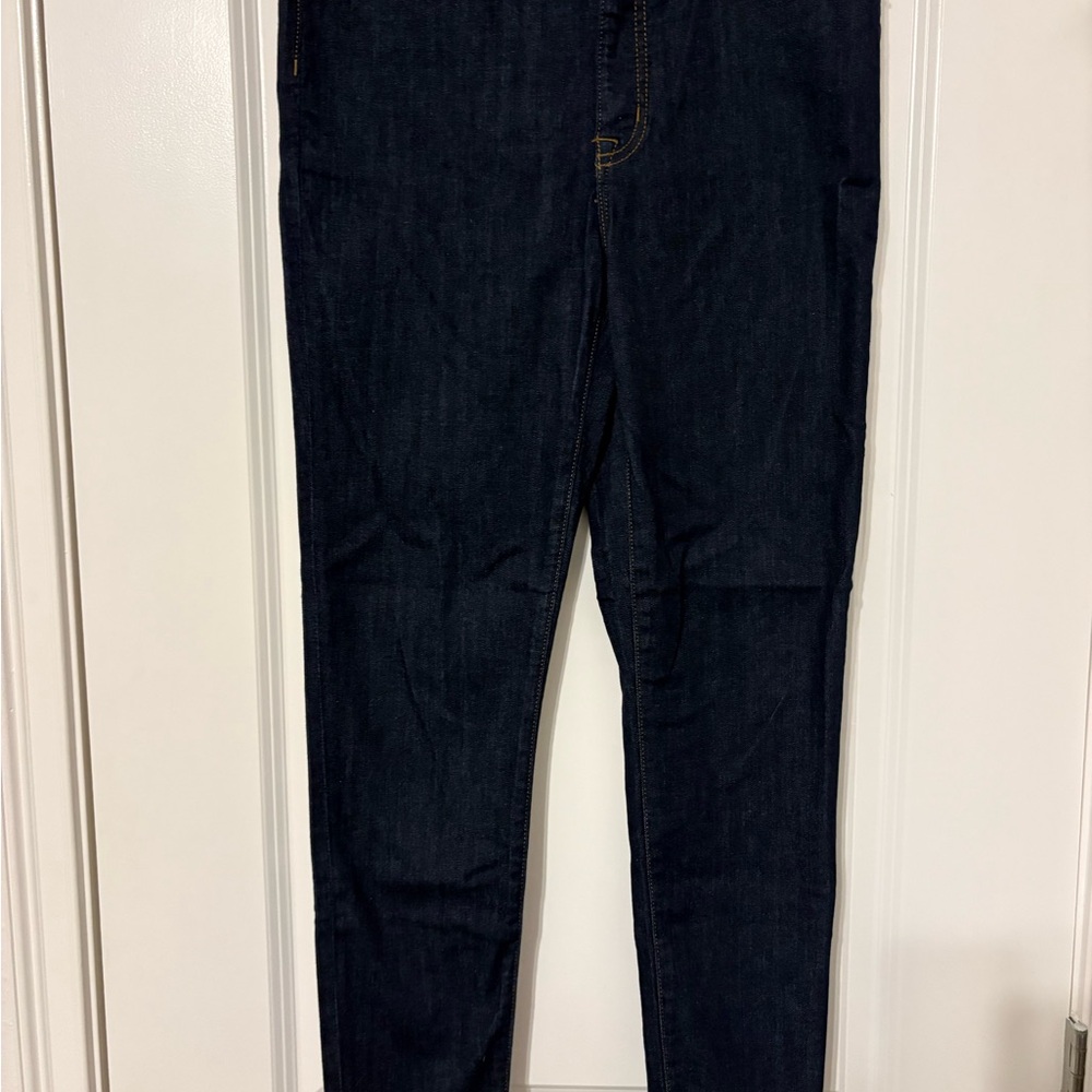 J. Crew High-Rise Skinny Jeans in Dark Indigo